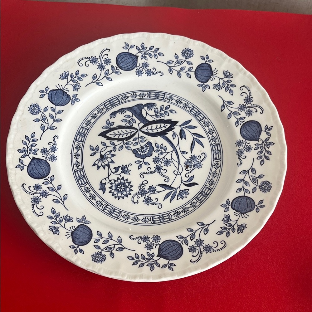 Heritage Blue and White Bird Floral Plate